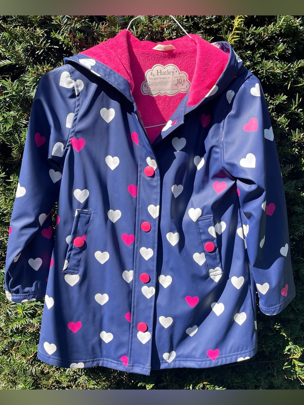 Hatley Hearts Color Changing Rain Jacket 10